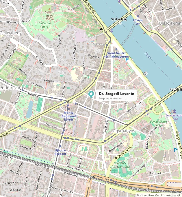 Rendelő elhelyezkedése a térképen: 1111 Budapest, Lágymányosi u. 7.